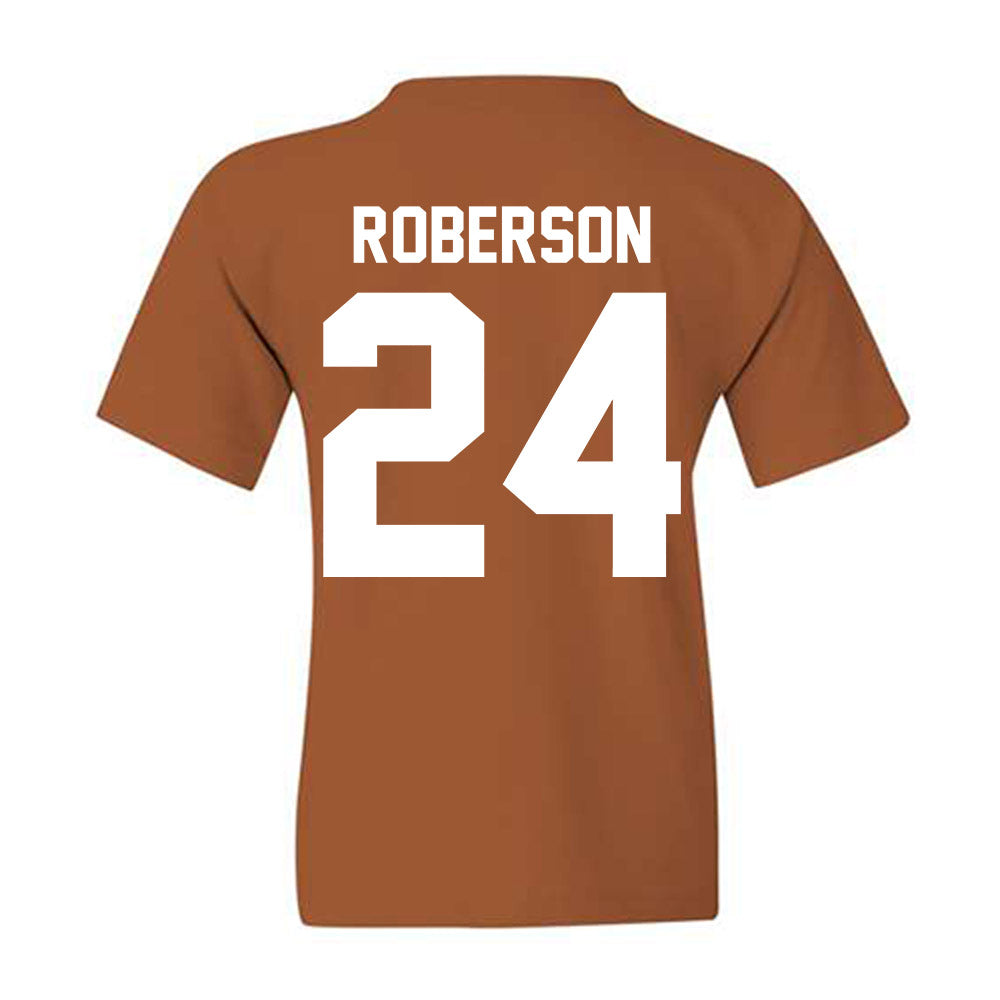 Texas - NCAA Football : Warren Roberson - Horns Up! Youth T-Shirt-1