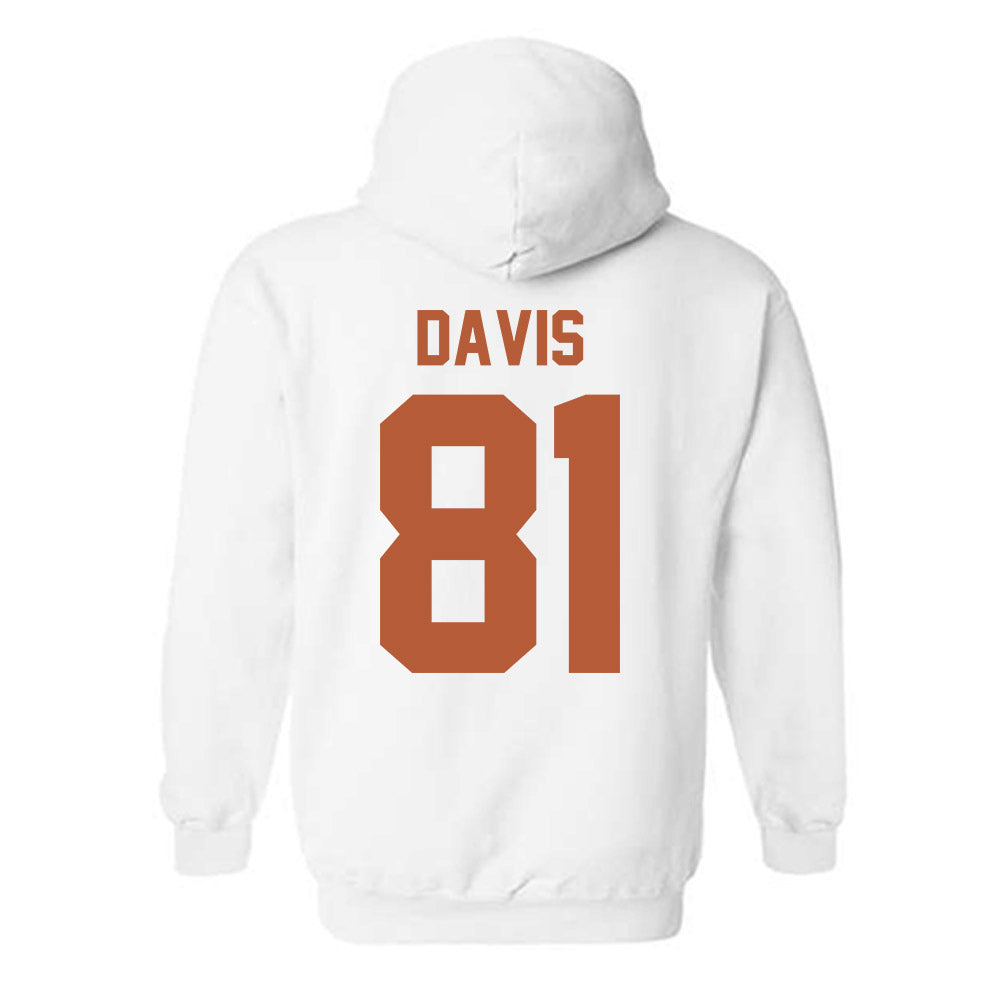 Texas - NCAA Football : Juan Davis - Horns Up! Hooded Sweatshirt-1