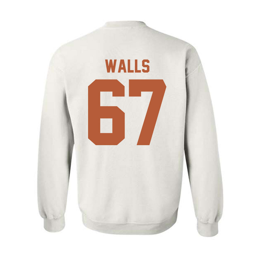 Texas - NCAA Baseball : Brody Walls - Horns Up! Crewneck Sweatshirt-1