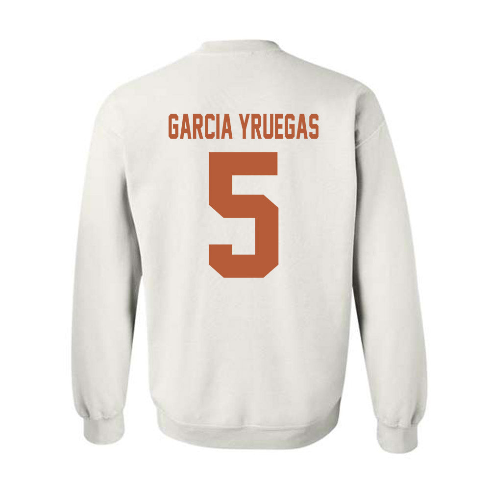 Texas - NCAA Baseball : Felix Garcia Yruegas - Horns Up! Crewneck Sweatshirt-1