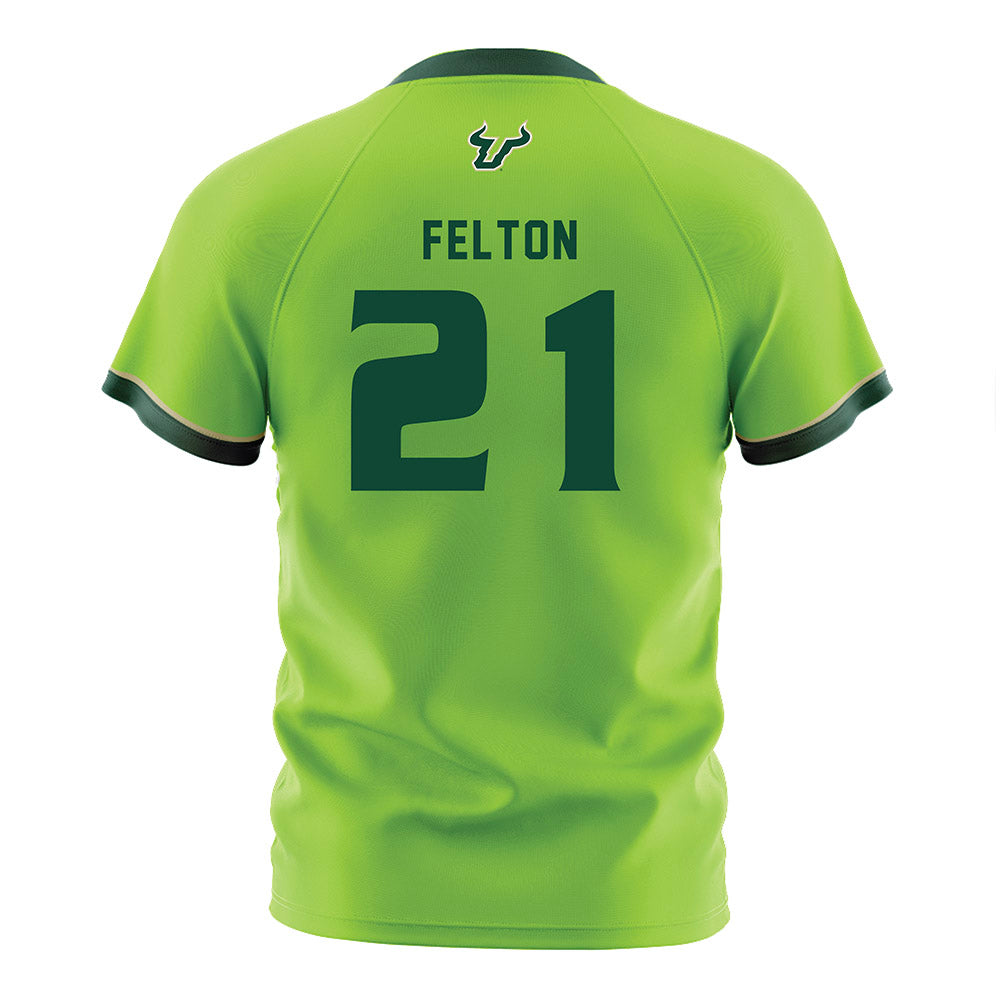 USF - NCAA Women's Soccer : Macy Felton - Slime Green Soccer Jersey-1