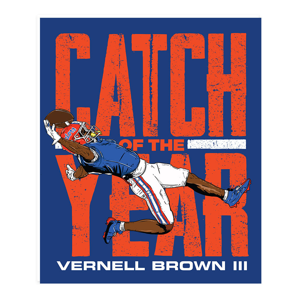 Florida - NCAA Football : Vernell Brown III - Caricature Catch of the Year Poster 20x24-0
