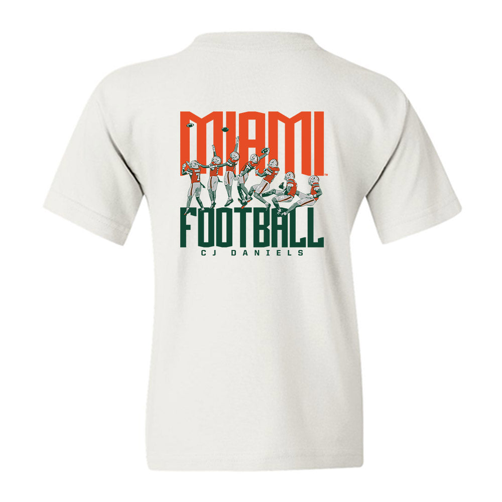 Miami - NCAA Football : CJ Daniels - Graphic Tee Youth T-Shirt-1
