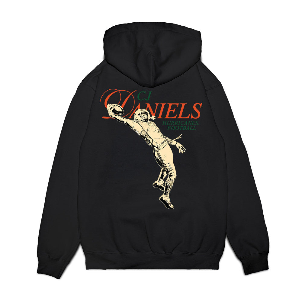 Miami - NCAA Football : CJ Daniels - Legacy Premium Hooded Sweatshirt-1