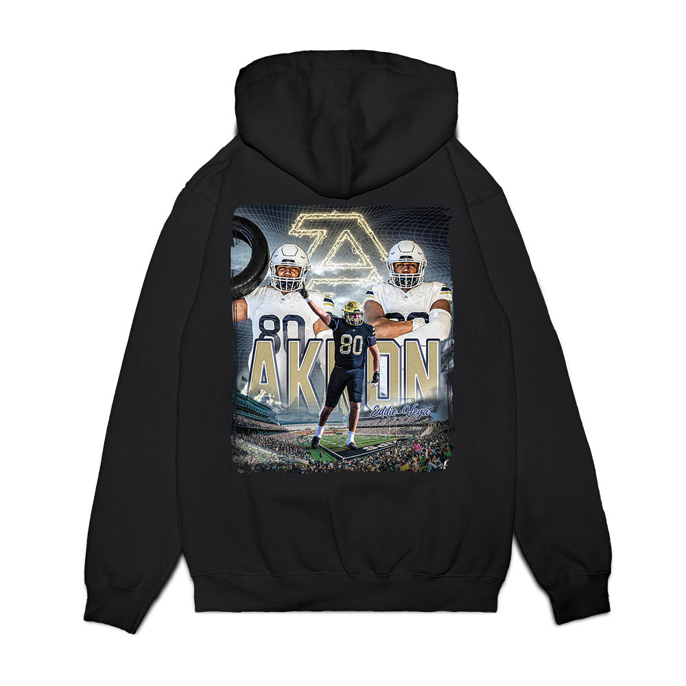 Akron - NCAA Football : Eddie Vega - Graphic Tee Premium Hooded Sweatshirt-1