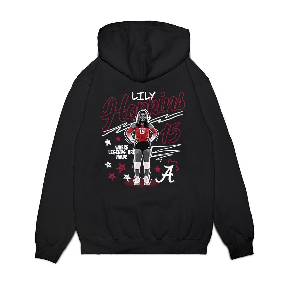 Alabama - NCAA Women's Volleyball : Lily Hopkins - Collage Premium Hooded Sweatshirt-1