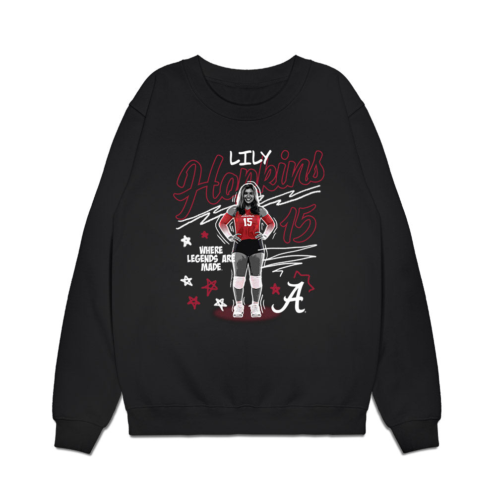 Alabama - NCAA Women's Volleyball : Lily Hopkins - Collage Premium Crewneck Sweatshirt-0