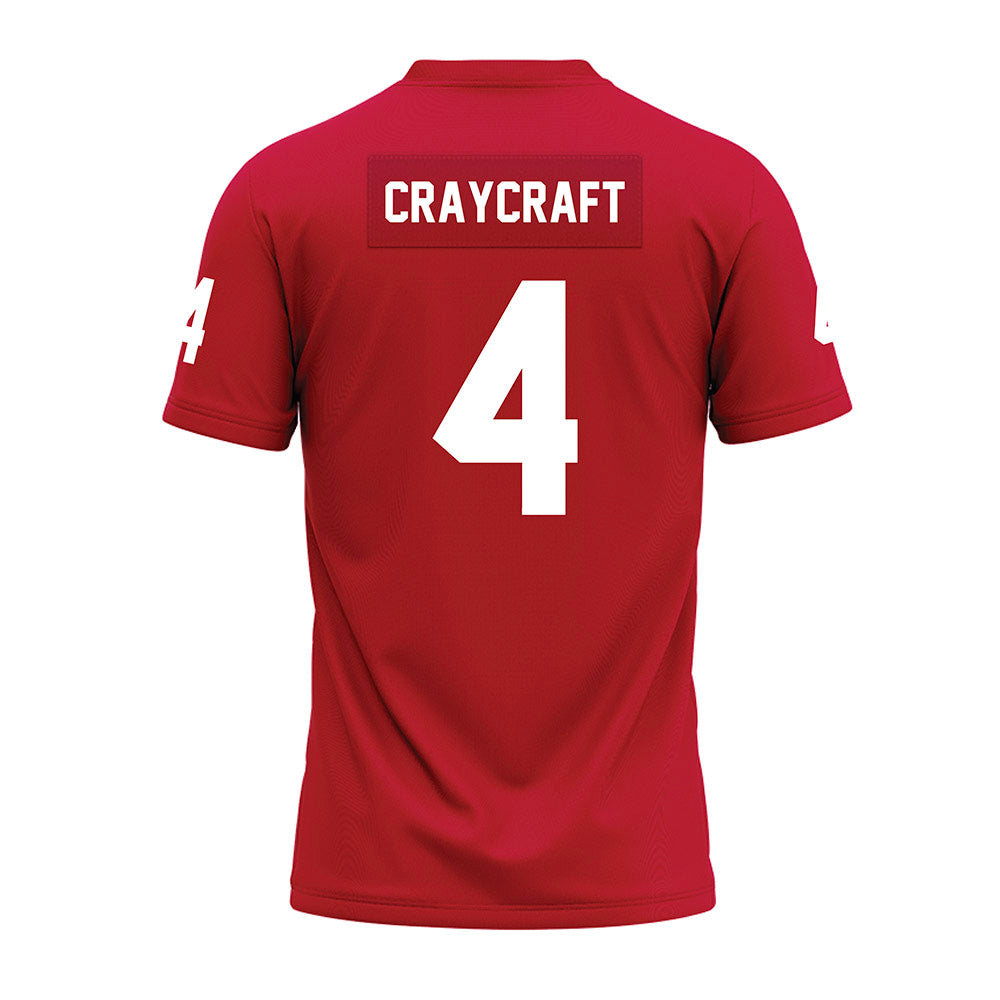 Ohio State - NCAA Football : Ethan Craycraft - Red Premium Football Jersey-1