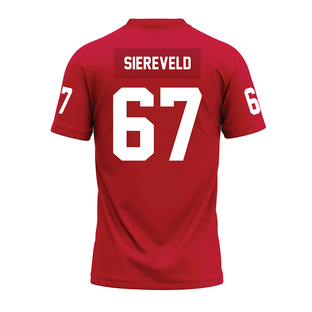 Ohio State - NCAA Football : Austin Siereveld - Red Premium Football Jersey-1