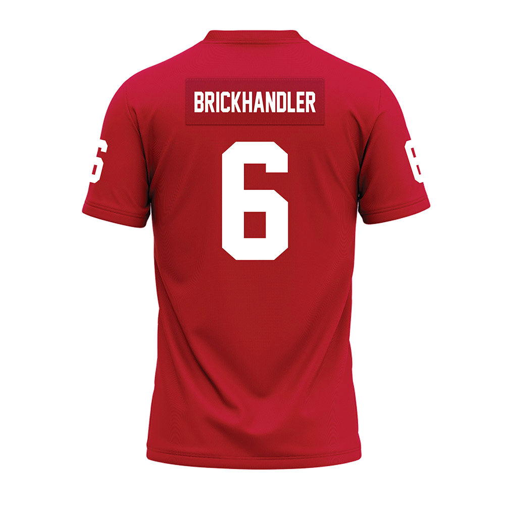 Ohio State - NCAA Football : Eli Brickhandler - Red Premium Football Jersey-1