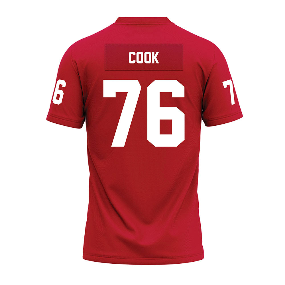 Ohio State - NCAA Football : Jake Cook - Red Premium Football Jersey-1