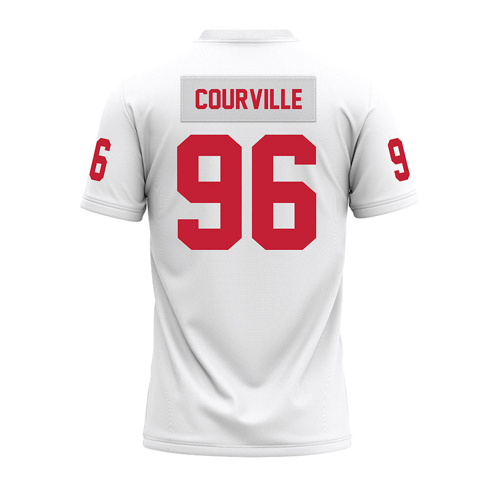 Ohio State - NCAA Football : Jackson Courville - White Premium Football Jersey-1