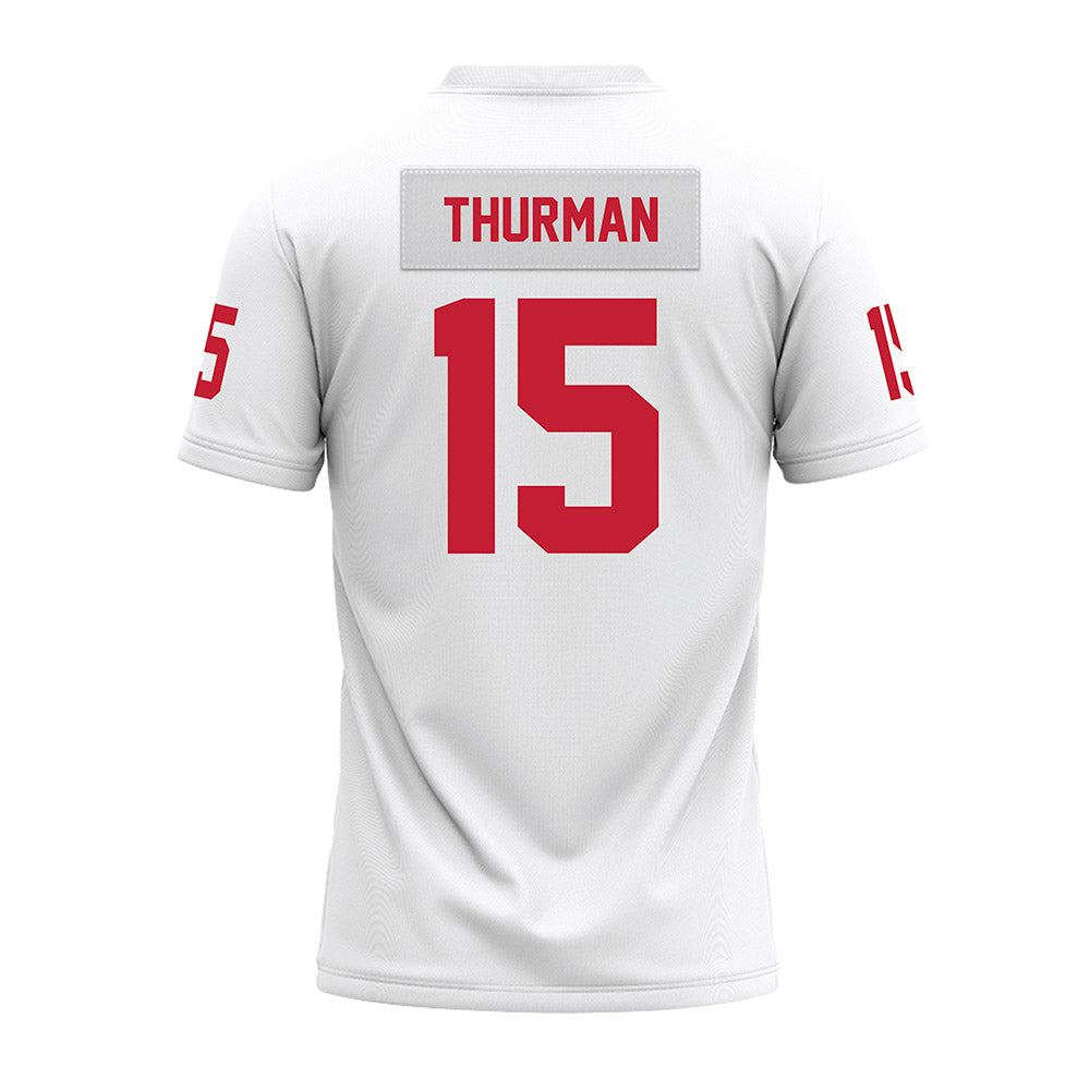 Ohio State - NCAA Football : Jelani Thurman - White Premium Football Jersey-1
