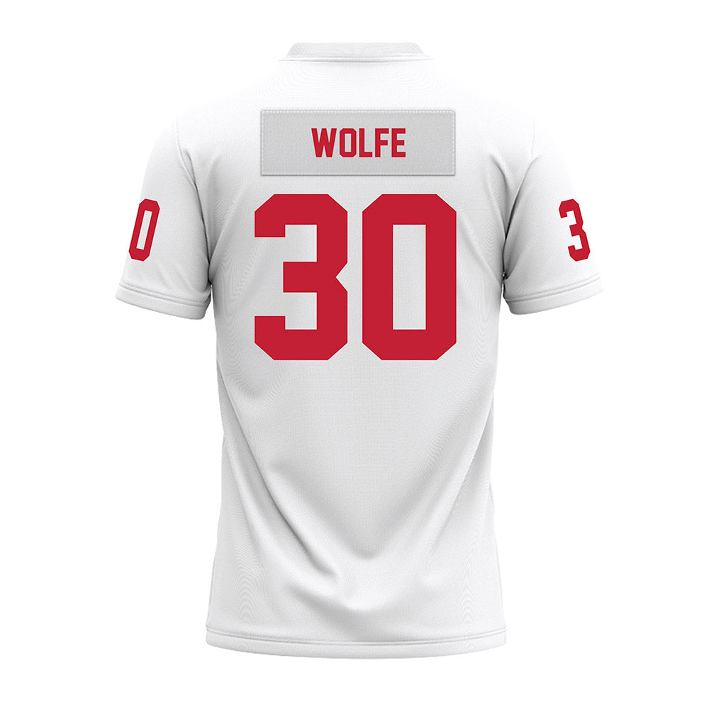 Ohio State - NCAA Football : Preston Wolfe - White Premium Football Jersey-1