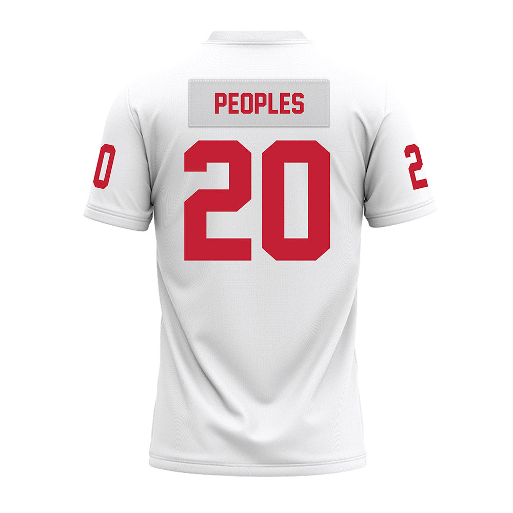 Ohio State - NCAA Football : James Peoples - White Premium Football Jersey-1