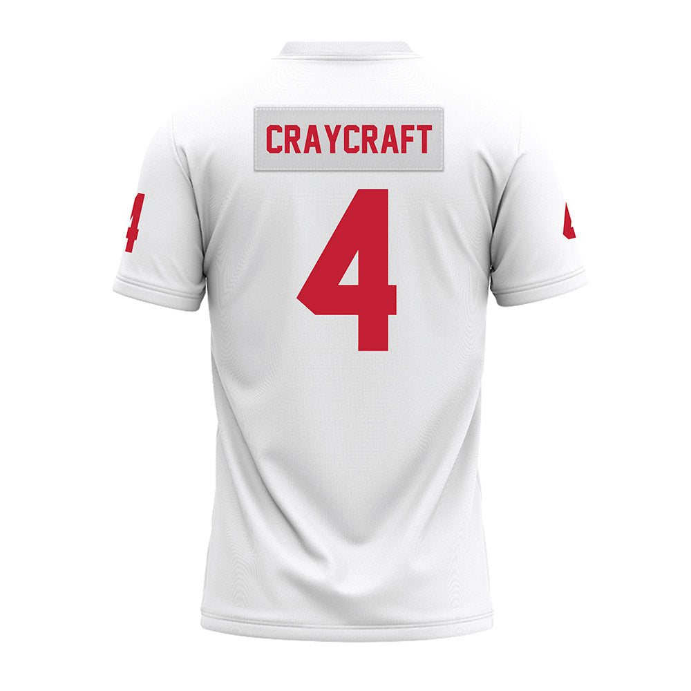 Ohio State - NCAA Football : Ethan Craycraft - White Premium Football Jersey-1