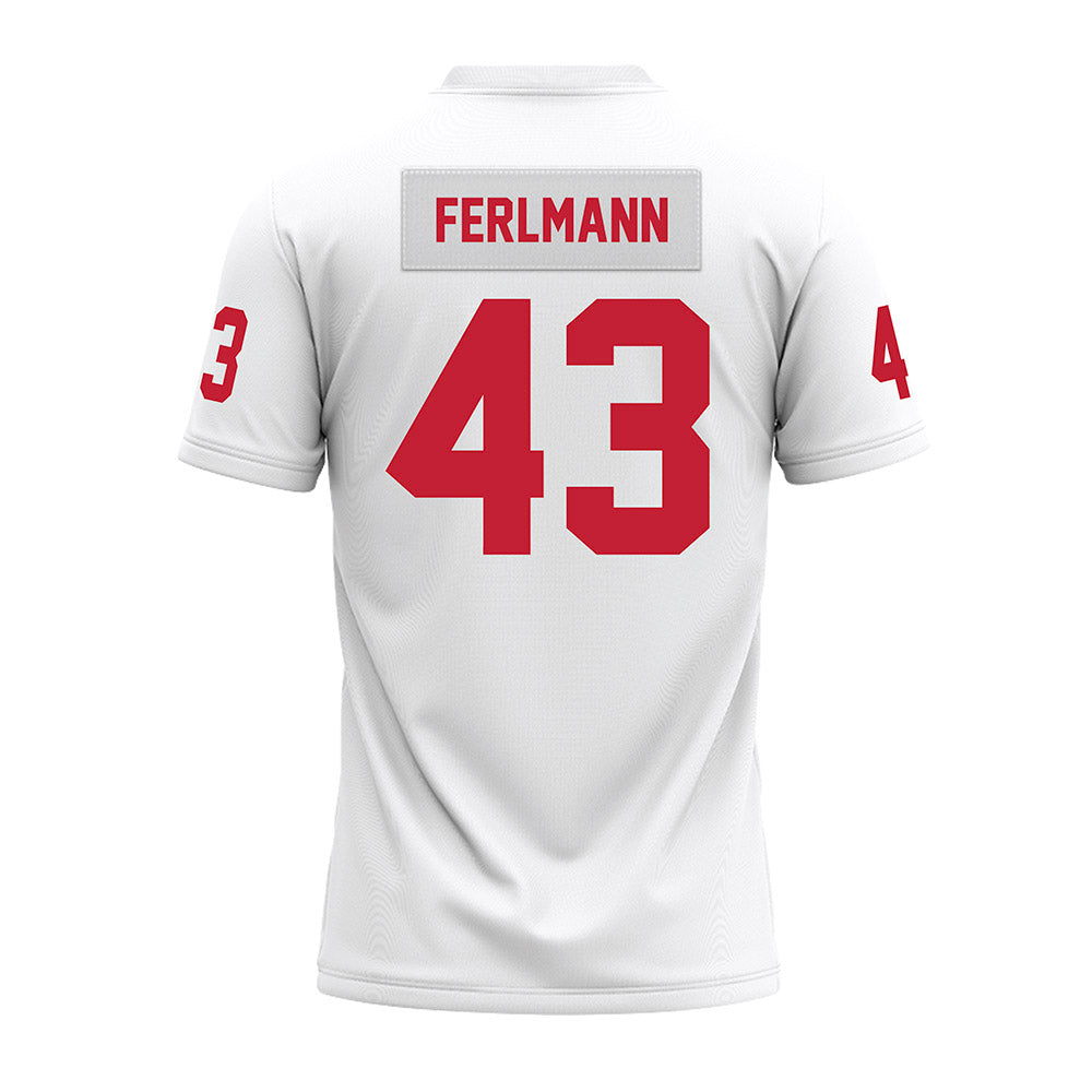 Ohio State - NCAA Football : John Ferlmann - White Premium Football Jersey-1