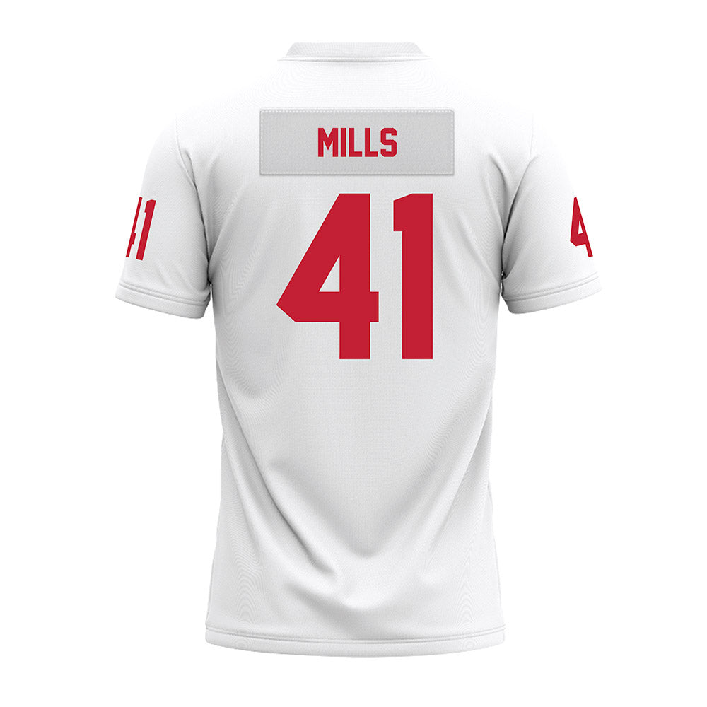 Ohio State - NCAA Football : Grant Mills - White Premium Football Jersey-1