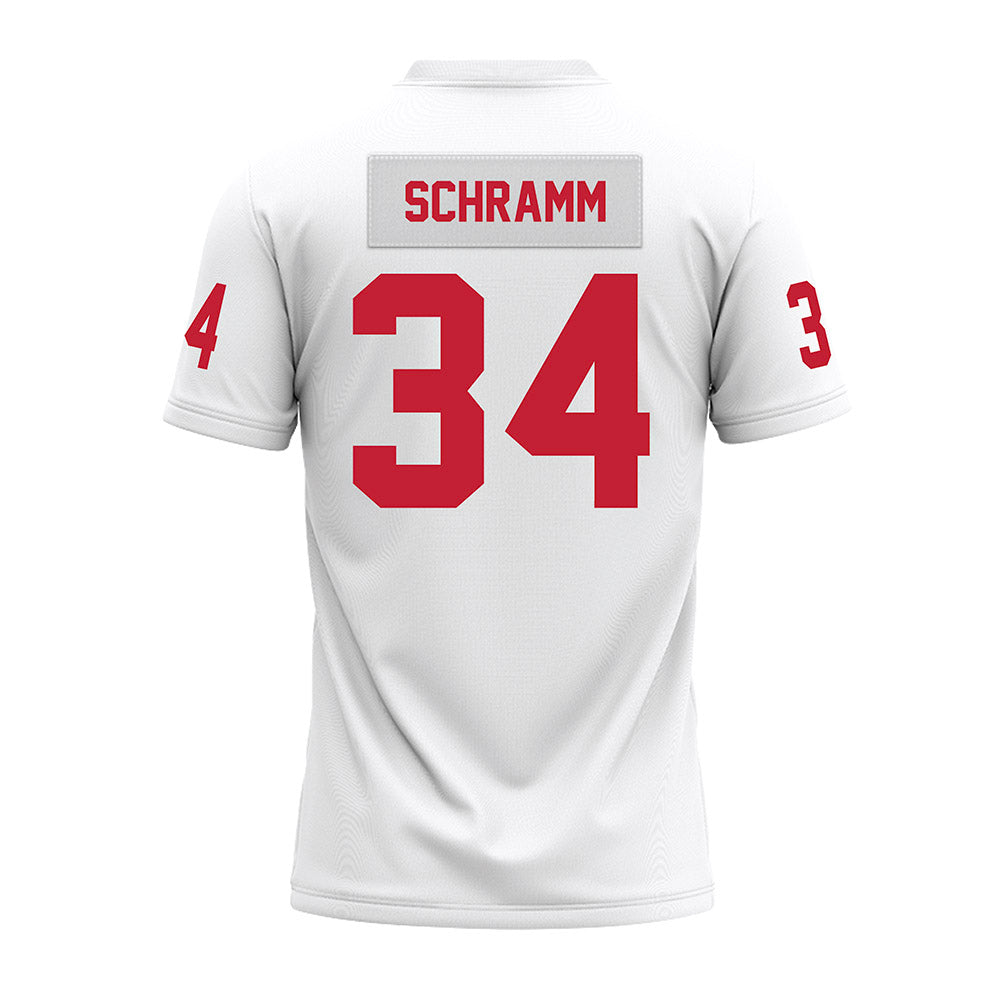 Ohio State - NCAA Football : Brennen Schramm - White Premium Football Jersey-1