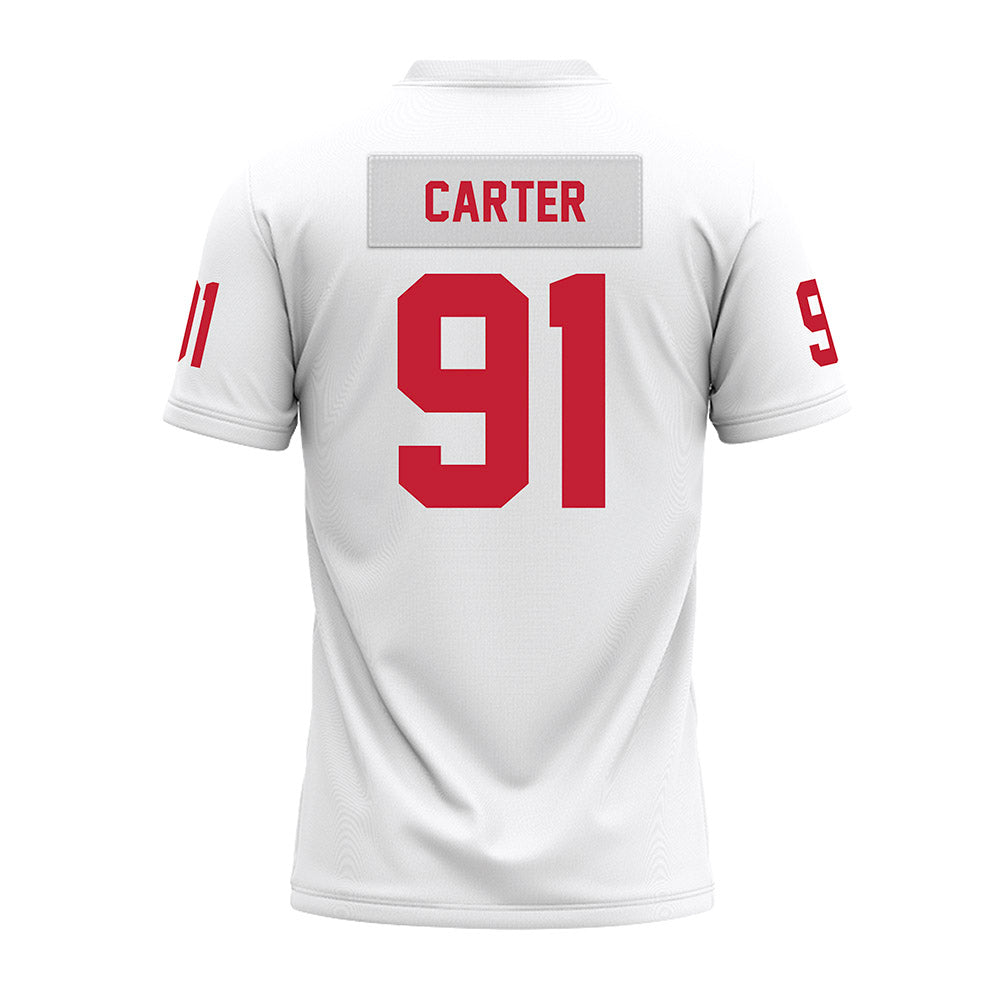 Ohio State - NCAA Football : Jarquez Carter - White Premium Football Jersey-1