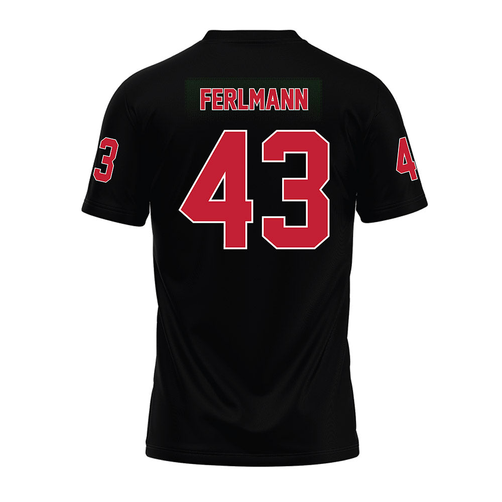 Ohio State - NCAA Football : John Ferlmann - Black Premium Football Jersey-1