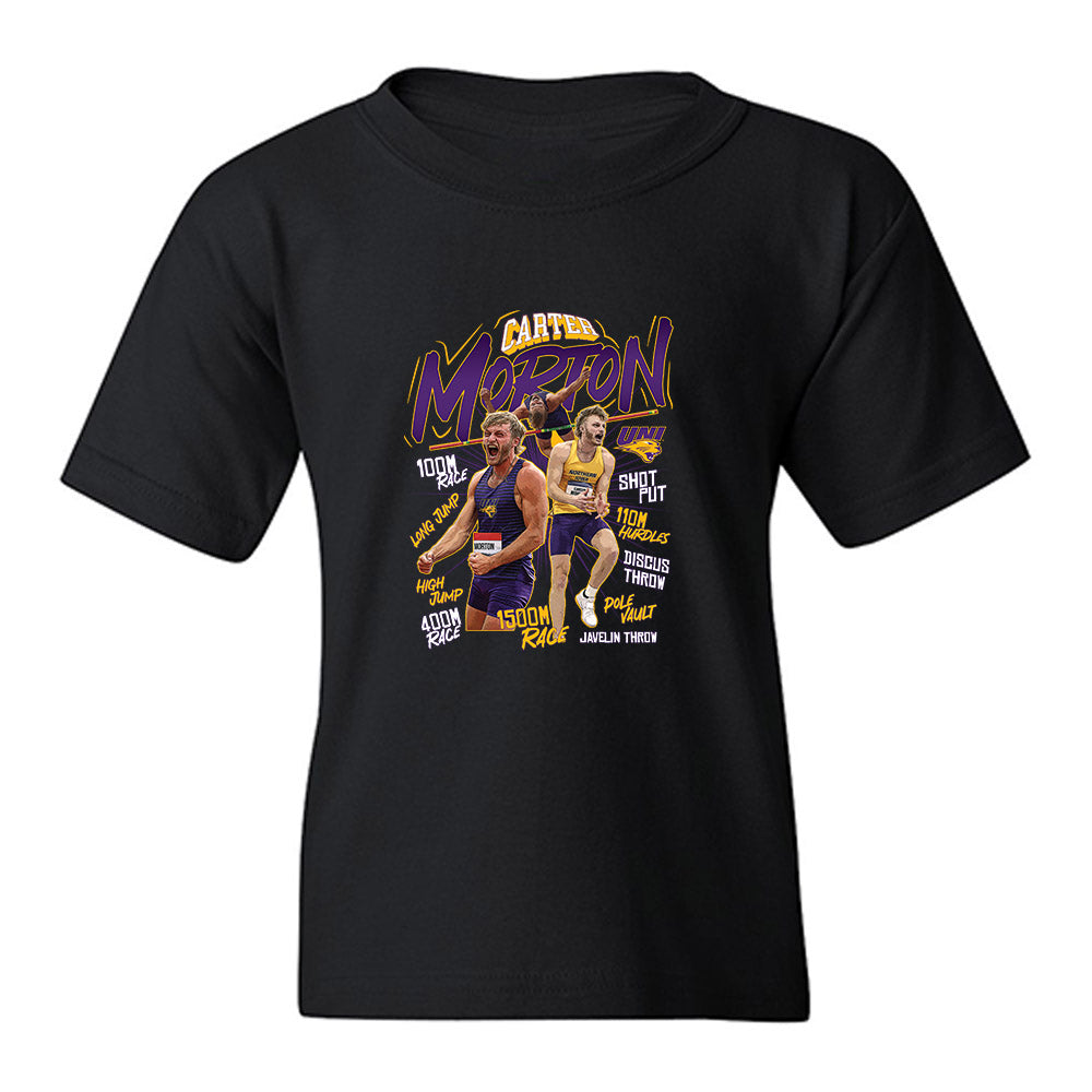 Northern Iowa - NCAA Men's Track & Field : Carter Morton - Collage Youth T-Shirt-0