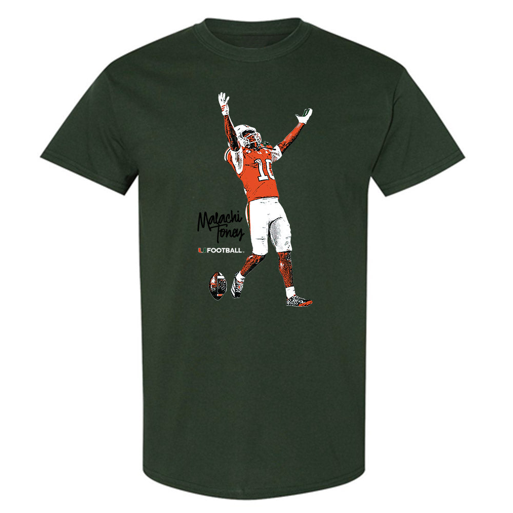 Miami - NCAA Football : Malachi Toney - T-Shirt-0
