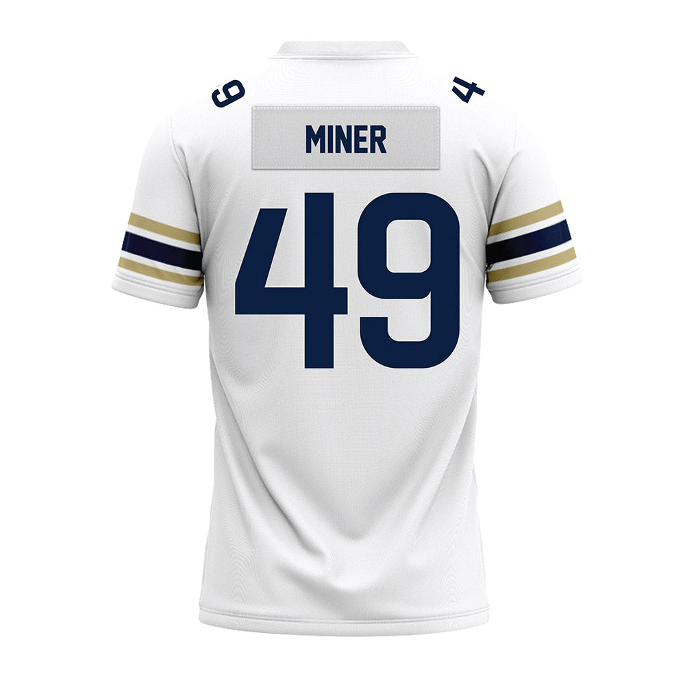 Akron - NCAA Football : Frank Miner - White Premium Football Jersey-1