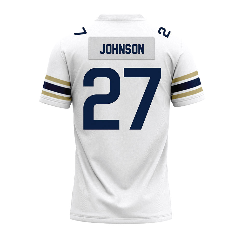 Akron - NCAA Football : Keyveon Johnson - White Premium Football Jersey-1