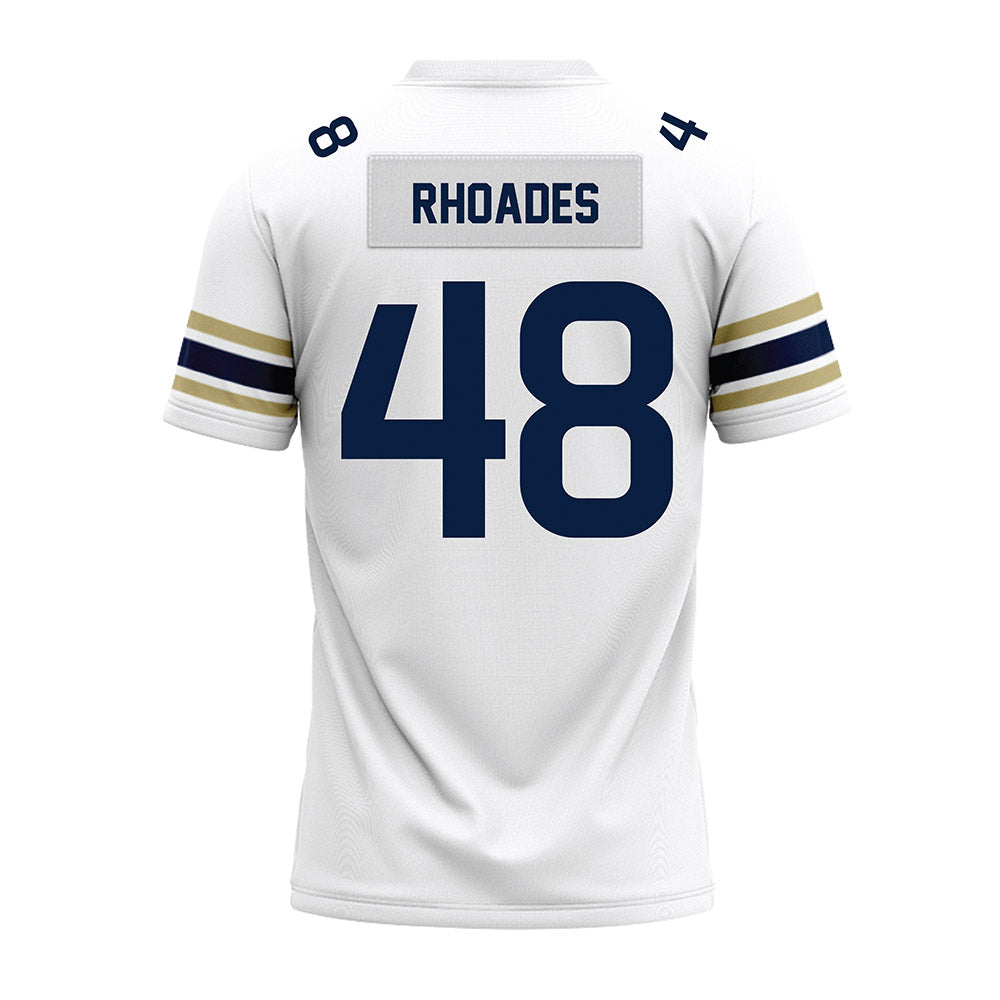 Akron - NCAA Football : Emmet Rhoades - White Premium Football Jersey-1