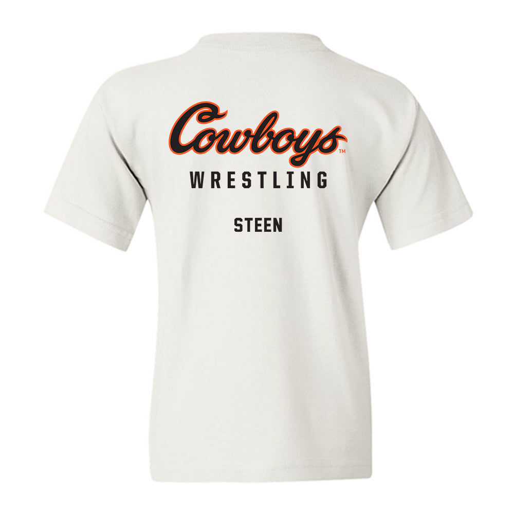 Oklahoma State - NCAA Wrestling : Gary Steen - Classic Shersey Youth T-Shirt-1