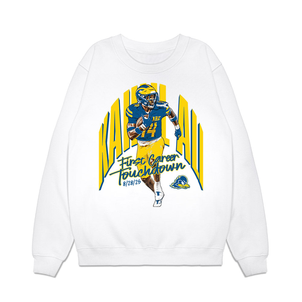 Delaware - NCAA Football : Kahlil Ali - First Career Touchdown Premium Crewneck Sweatshirt-0
