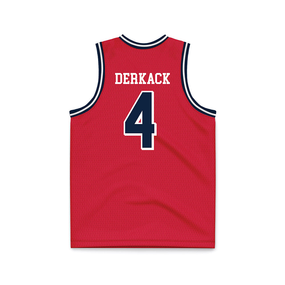 Dayton - NCAA Men's Basketball : Jordan Derkack - Red Basketball Jersey-1