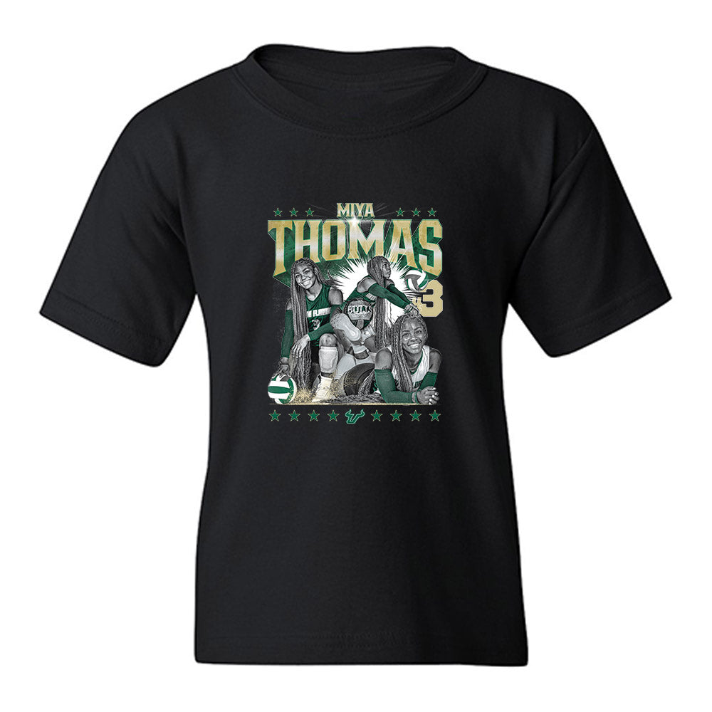 USF - NCAA Women's Volleyball : Miya Thomas - Collage Youth T-Shirt-0