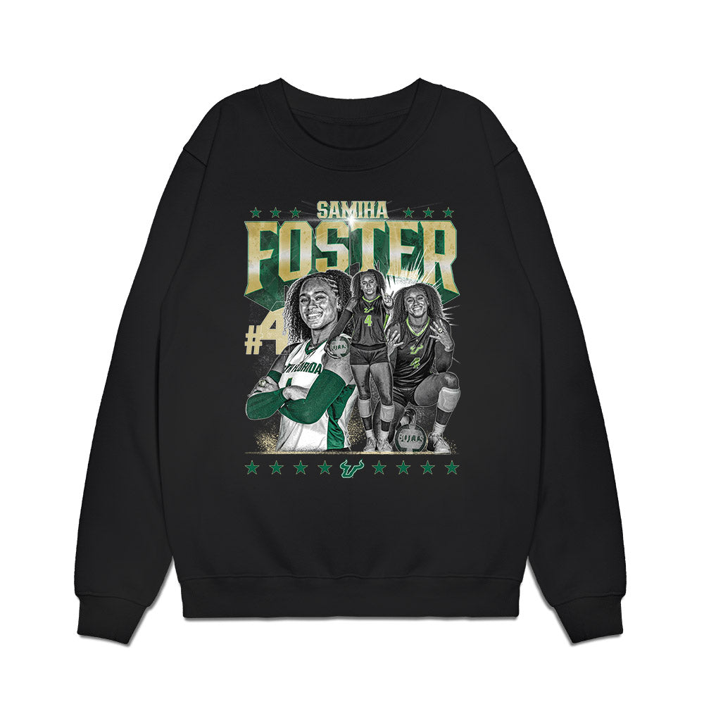 USF - NCAA Women's Volleyball : Samiha Foster - Collage Premium Crewneck Sweatshirt-0