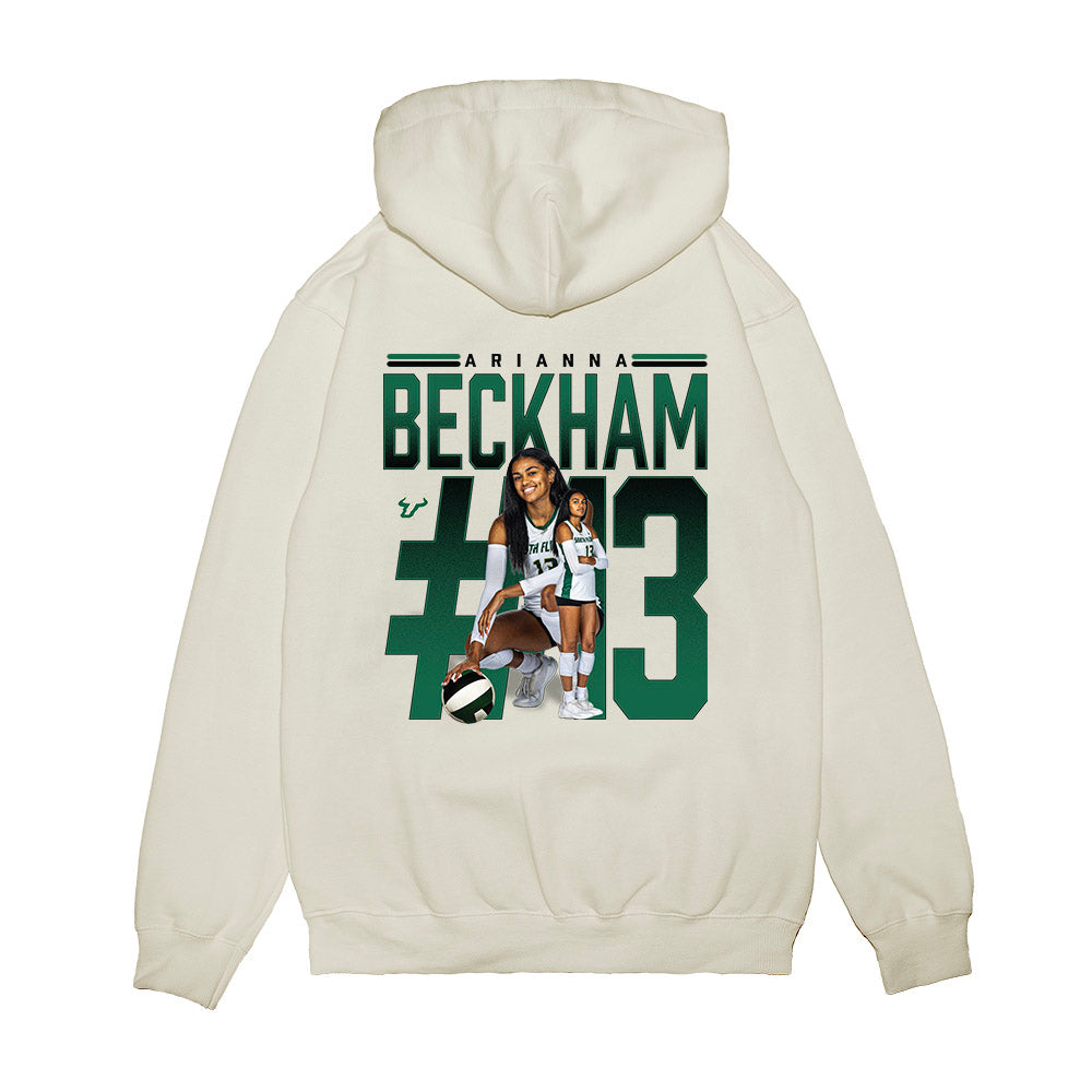 USF - NCAA Women's Volleyball : Arianna Beckham - Collage Premium Hooded Sweatshirt-1
