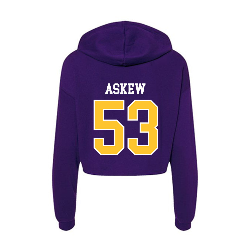 East Carolina - NCAA Football : Panda Askew - Classic Shersey Women's Crop Fleece Hoodie-1