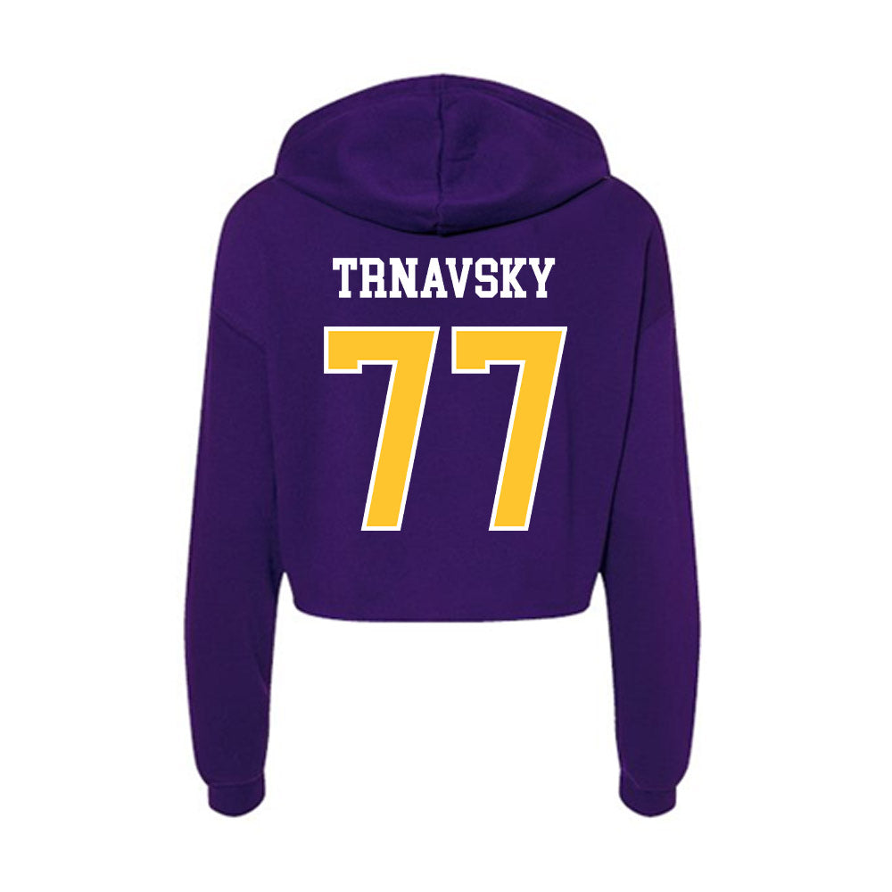 East Carolina - NCAA Football : Cooper Trnavsky - Classic Shersey Women's Crop Fleece Hoodie-1
