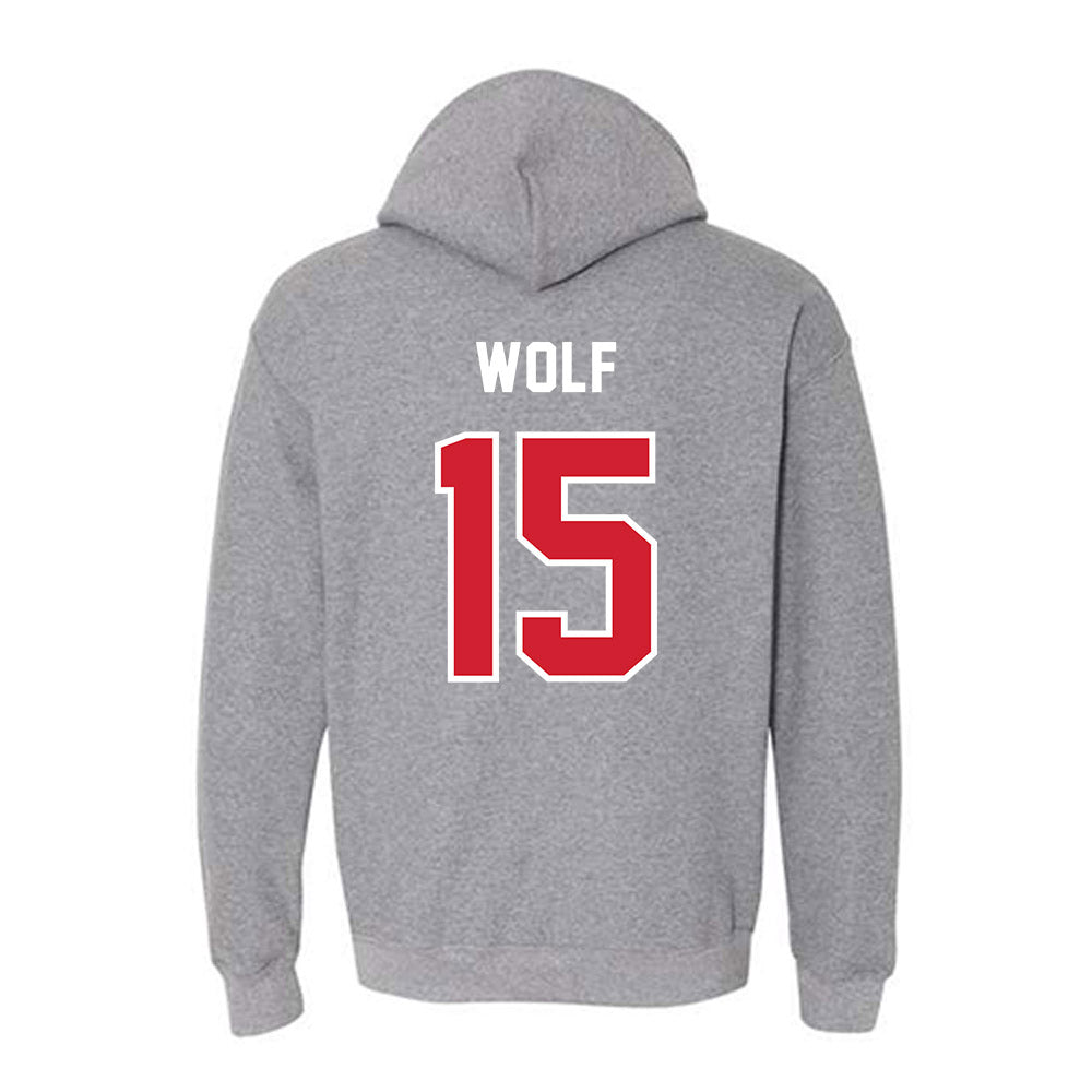 Western Kentucky - NCAA Football : Justin Wolf - Classic Shersey Hooded Sweatshirt-1