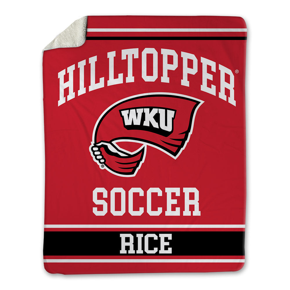 Western Kentucky - NCAA Women's Soccer : Ansley Rice - Blanket-0