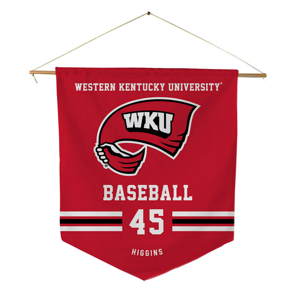 Western Kentucky - NCAA Baseball : Cal Higgins - Pennant - 18" x 21"-0
