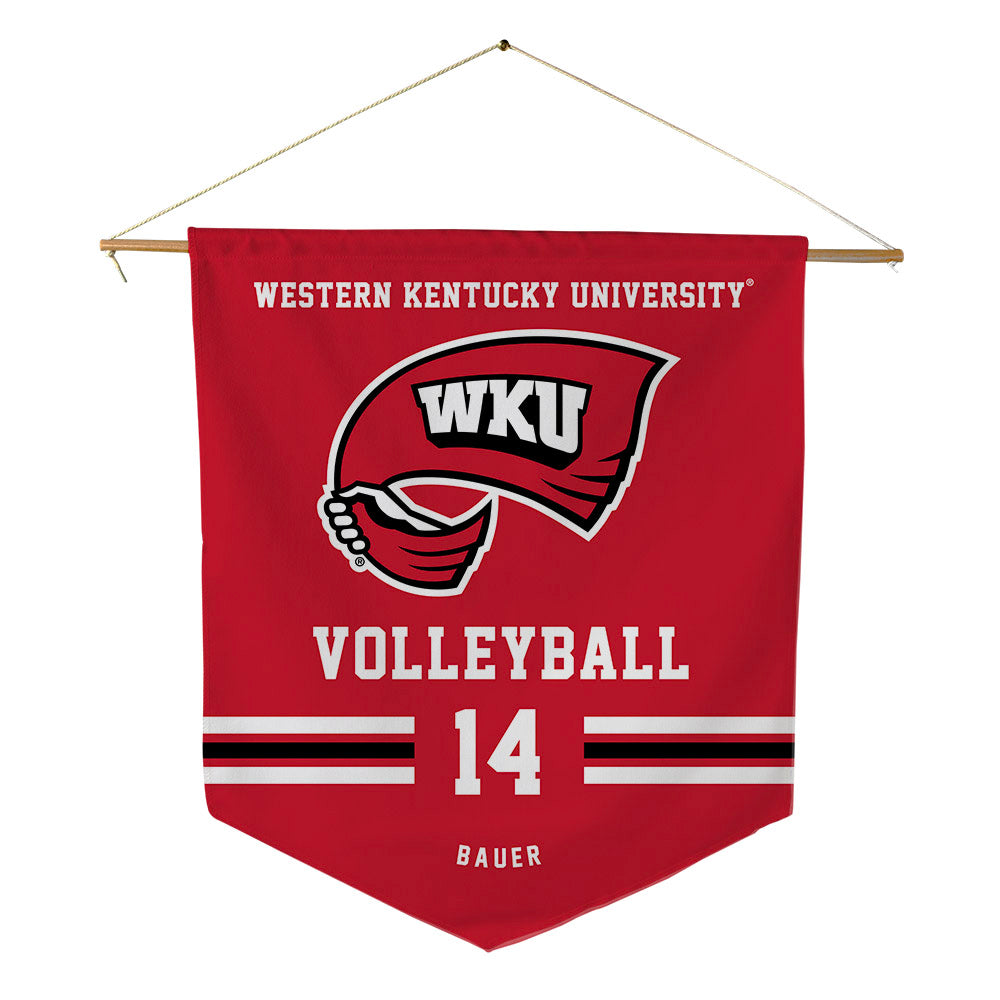 Western Kentucky - NCAA Women's Volleyball : Callie Bauer - Pennant - 18" x 21"-0