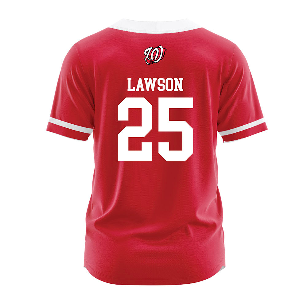 Western Kentucky - NCAA Baseball : Nathan Lawson - Red Jersey-1