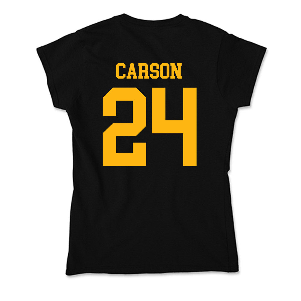 Adelphi - NCAA Men's Basketball : London Carson - Classic Shersey Soft Style Women’s T-Shirt-1