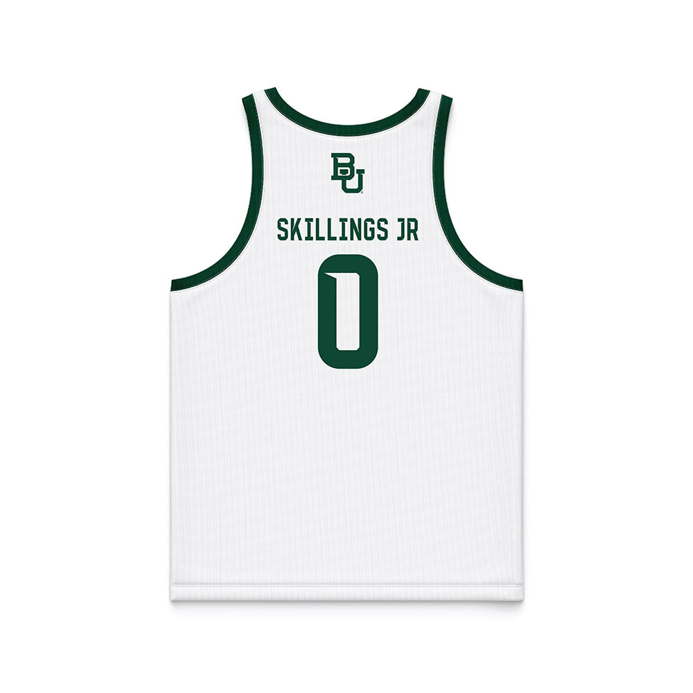 Baylor - NCAA Men's Basketball : Daniel Skillings Jr - White Basketball Jersey-1
