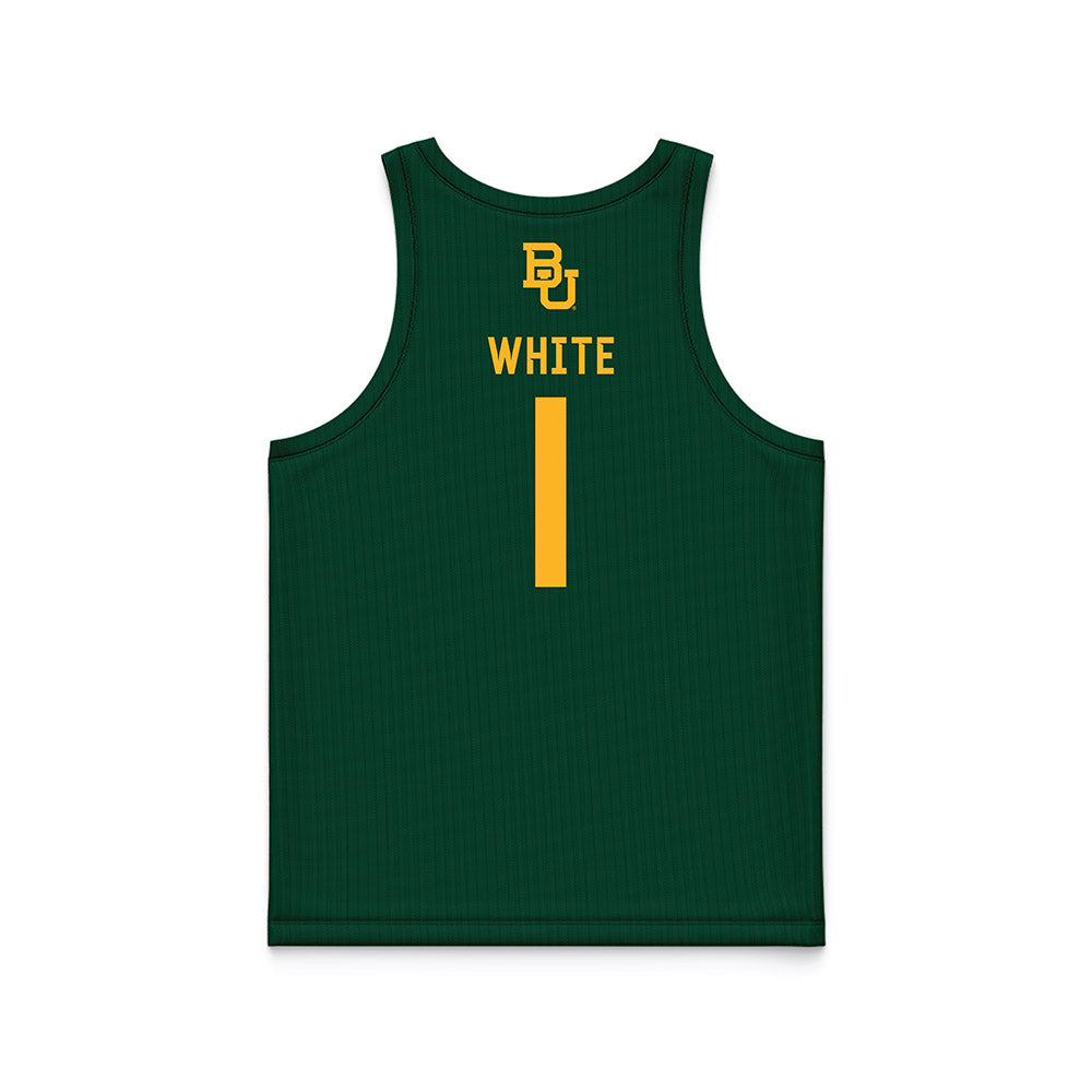 Baylor - NCAA Men's Basketball : Jaylon White - Green Basketball Jersey-1
