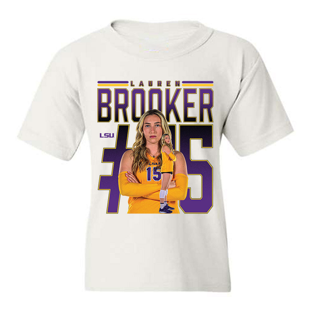 LSU - NCAA Women's Volleyball : Lauren Brooker - Collage Youth T-Shirt-0