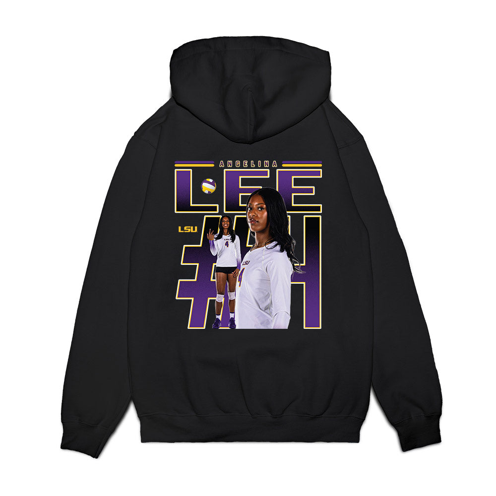 LSU - NCAA Women's Volleyball : Angie Lee - Collage Premium Hooded Sweatshirt-1