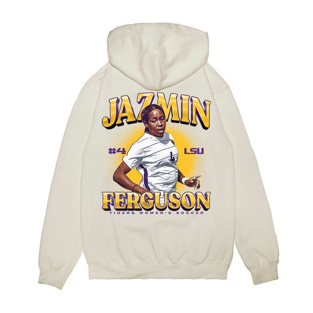 LSU - NCAA Women's Soccer : Jazmin Ferguson - Collage Premium Hooded Sweatshirt-1
