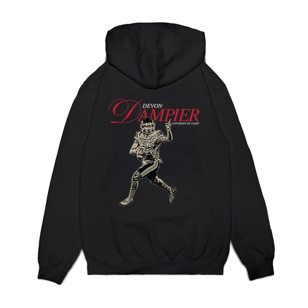 Utah - NCAA Football : Devon Dampier - Legacy Premium Hooded Sweatshirt-1